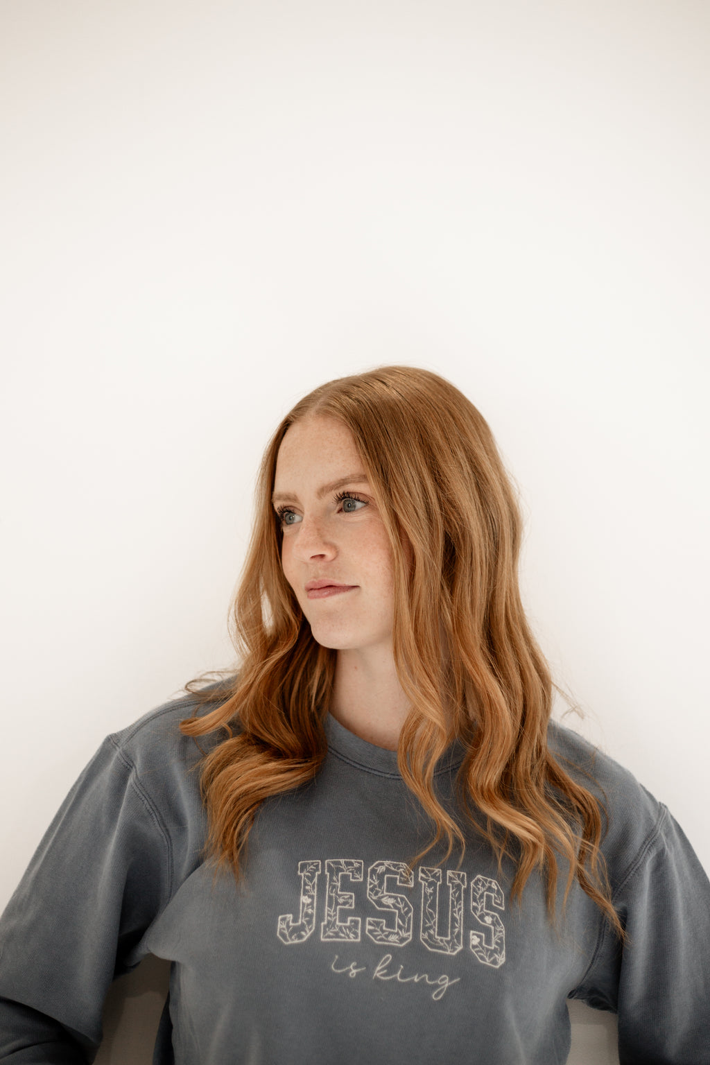 Jesus Is King | Embroidered Crewneck Sweater